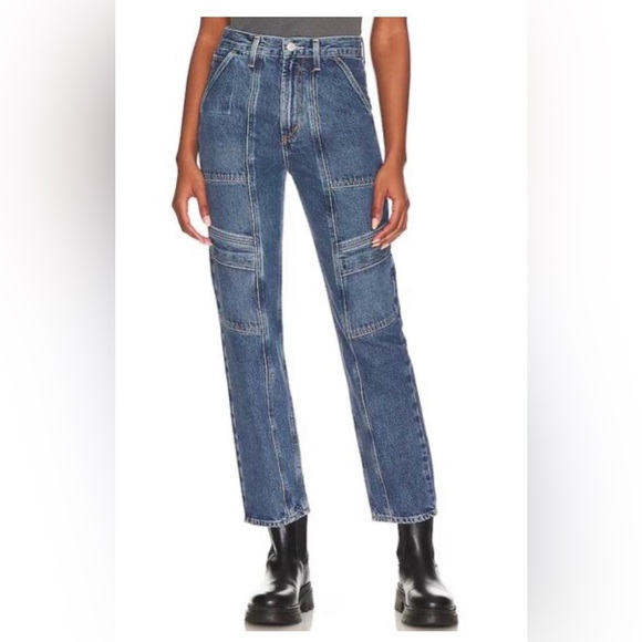 Agolde Denim - Agolde Cooper Cargo Blue Denim Pants- size 27